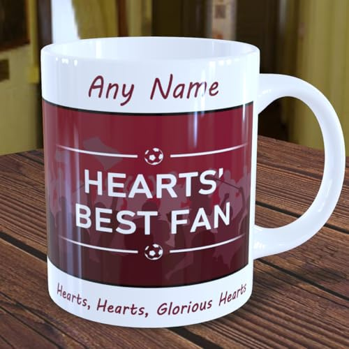 Personalised Hearts Mug - Best Fan Football Cup Gift