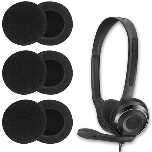 6 Piezas 45 mm Almohadillas Auriculares Compatible con Sennheiser y EPOS
