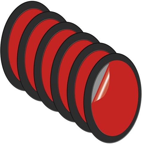Jinkox 6 Pcs Dash Cam Adhesive Pad 70mm Round Pads Heat-Resistant Round Windshield Adhesive Sticky Sticker for Windshields Dashcam Dashboard GPS, Windscreen, Camera Holder,Car Phone Mount Replacement