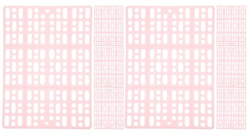 SHINEOFI Lot de 8 Tapis de Cage Antidérapants en Plastique Rose pour Lapins et Hamsters, Tapis de Sol Résistant à l'usure, Modulable pour Cage à Lapin, Accessoire Hygiénique pour Habitat