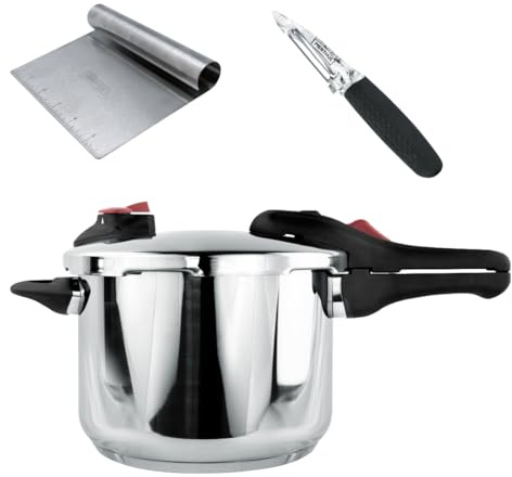 Nerthus FIH 1664 set autocuiseur avec hachoir spatule et éplucheur dentelé préparation complète aliments