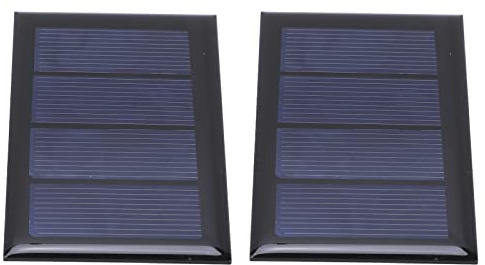 Dilwe 2Pcs 2V 210mA Mini Panneau Solaire, Panneau Solaire Compact et Portable en Polysilicium 80x50mm, avec Soudage Facile pour Les Activités de Plein Air de Jouets de Bricolage