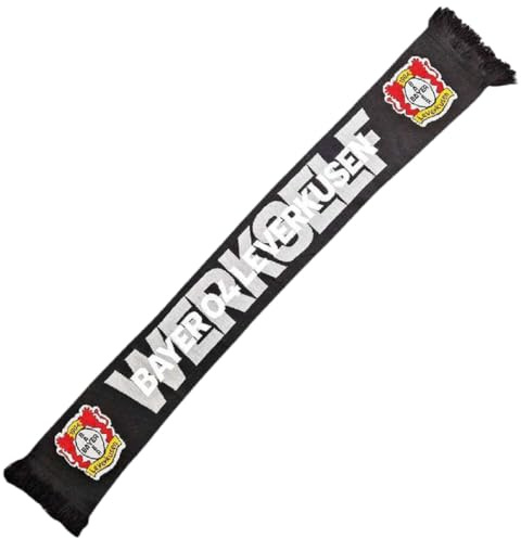 Bayer 04 Leverkusen Schal - Werkself - schwarz | Strickschal | Fanschal | B04 - Plus Lesezeichen Wir lieben Fußball