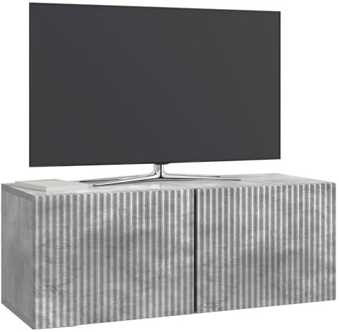 vidaXL Wandmontierter TV-Schrank Betongrau 78,5 x 31 x 30 cm, Wohnzimmer, Moderne Entertainment-Wand, rechteckige TV-Konsole, stylischer Stauraum, hängender Schrank