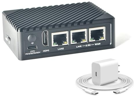FriendlyELEC NanoPi R6S Mini Router, 4/8GB RAM 64GB eMMC RK3588S Octa-Core 2.4GHz, Dual 2.5G Router/Gateway, Open Source Single Board Computer (SBC) (8+64GB, Set Completo con Alloggiamento +