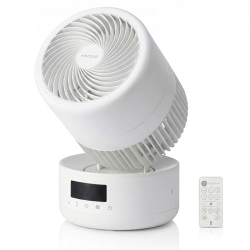 Iris Ohyama WooZoo ventilador de mesa rotación 360° silencioso potente fabricado en Francia 8 velocidades temporizador mando a distancia ahorro de energía PCF-CD15TECA
