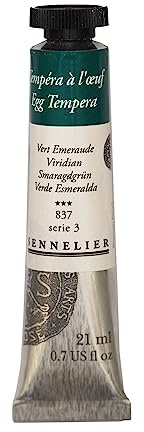 Sennelier Tempera Paint, 21ml, Viridian S3