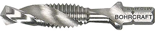 Bohrcraft 41710300400 Maschinen-Kombi-Gewindebohrer HSS G M4 Split Point 1/4 6-Kant Schaft, silber