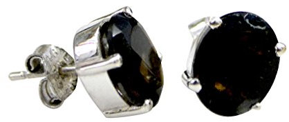 RIYO edelsteine frauen rauchquarz 925 massiv sterling silber anmutig ohrring braun n½