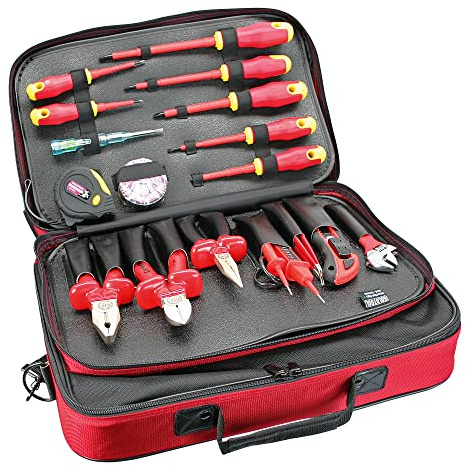 InLine 43025 Profi Elektro Werkzeugtasche, 18-teilig
