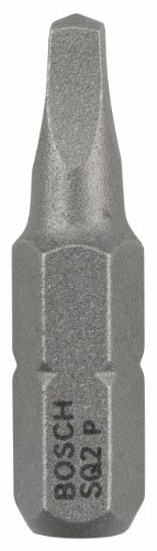 Bosch Professional Bit Extra-Hart für Innenvierkant-Schrauben (R2, Länge: 25 mm, 25 Stück)