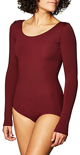 Capezio Damen Team Basic Long Sleeve Leotard Gymnastikanzug, Maroon, XL