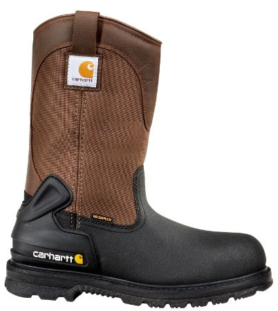 Carhartt Men's Heritage 11 Insulated Waterproof Wellington Boot - Steel Toe, Helcor Leather, TPU Heel Guard and Achilles Flex Joint, Dark Brown/Black - 10.5 M