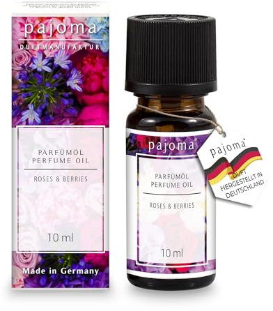 pajoma® Duftöl 10 ml, Roses & Berries | feinste Parfümöle für Aromatherapie, Duftlampe, Aroma Diffuser, Massage, Naturkosmetik | Premium Qualität