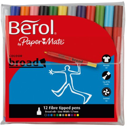 Berol S0375990 - Colour Broad Pen Assorted Pk12
