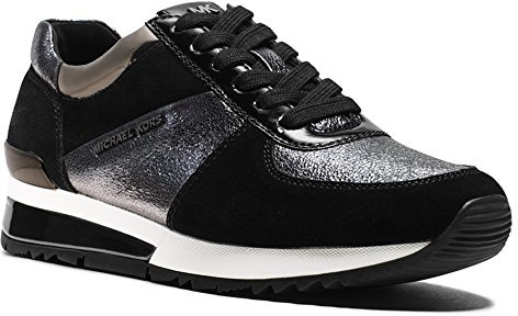 MICHAEL KORS Damen Allie Trainer Sneaker, Black, 40 EU