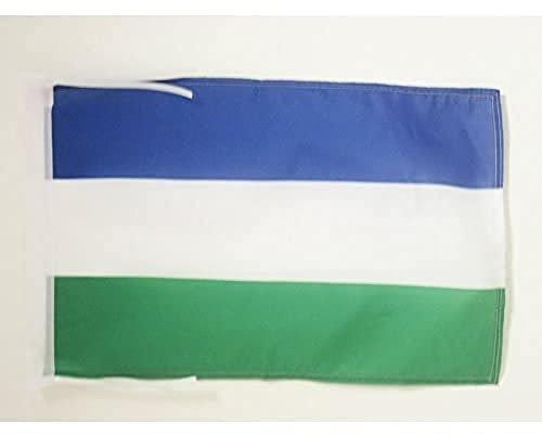 BANDERA de SIERRA LEONA 45x30cm - BANDERINA SIERRALEONESA 30 x 45 cm cordeles - AZ FLAG