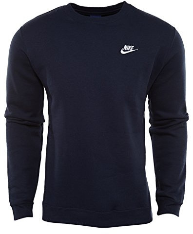 Nike M NSW CRW FLC CLUB - Long-sleeved - T-shirt for Men, Size S, Colour Blue