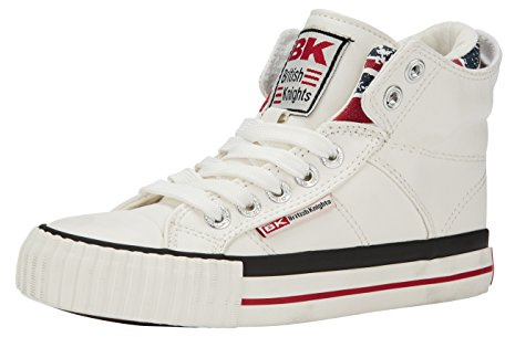 British Knights Unisex-Kinder Roco Hohe Sneakers, Blanc (white/union Jack), 31 EU