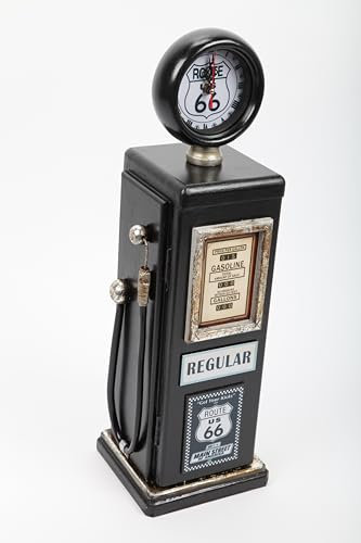 'point-home di design, retrò pompa di benzina con orologio nuovo