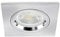 linovum LED Einbaustrahler flach 36mm eckig gebürstet für 230V - mit flachem 4W LED Modul warmweiß - Einbauleuchte Deckenspot