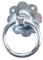White Hinge Limited Galvanised Iron Gate Latch Ring Pull - Heavy Duty Ornate Handle