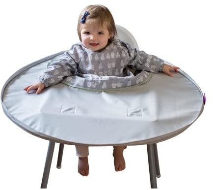 Tidy Tot Lätzchen-und-Tablett-Sett. Hochstuhl Tischplatte Set mit Ganzkörper Langarm Lätzchen. Befestigt Sich an Ihrem Hochstuhl. Auffang Lätzchen für Baby und Kind mit Ärmel. Klettverschluss Lätzchen