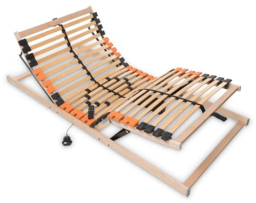 Betten-ABC Medifix 7-Zonen-Lattenrost, Härtegradverstellung, 28 Leisten, Belastbar bis 150 kg, Für alle Matratzen, Made in Germany, Ausführung: Motor, Größe: 90 x 200 cm