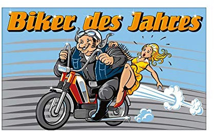 Biker des Jahres Fahne (V22) - 90x150cm