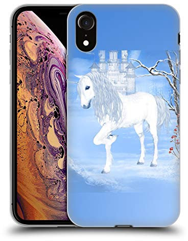 Head Case Designs Offizielle Simone Gatterwe Weisses Einhorn Pegasus Und Einhoerner Gel Handyhülle Hülle [Militärischer Schutzgrad] Kompatibel mit Apple iPhone XR