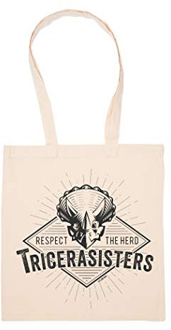 Hopestly Respect The Herd Tricerasisters Tasche Wiederverwendbar Einkaufen Lebensmittel Baumwolltuch Tote Reusable Shopping Bag