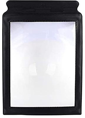 1 loupe portable A4 - Loupe pleine page - Loupe 3 x - Grande feuille pour personnes âgées - Pour livres, menus, journaux