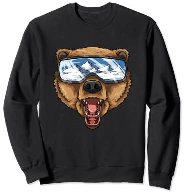 Grizzly Bear Skimaske - USA Ski Resort Retro Geschenk Sweatshirt