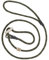 Hundeleine mit Halsband 6mm | Moxonleine Retrieverleine Agilityleine | Mit Zugbegrenzung, Zugstopp aus Hirschhorn | Verschiedene Längen | Verschiedene Farben3 (Oliv-reflektierend, 130 cm)