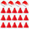 AISHOW Weihnachtsmütze 20 Stück Weihnachtsmann Mütze Erwachsene Rot Nikolausmütze Plüsch Weihnachtsfeier Dekoration 30 x 40 cm