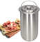 Joyeee Edelstahl Druck Schinkenkocher, Schinkenpresse Hausgemachte Fleisch Presse mit Fleischthermometer zum Kochen Gesunde Schinken Wurst Aufschnitt Deli Bacon Sandwich, Küche Schinkenkocher Pot#2