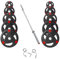 Strongway® Olympic 50KG 70KG 100KG Tri Grip Weight Plates Sets with 6FT 7FT Barbell - 2 Inch (2) / 50mm Hole - Rubber Coated Cast Iron Weight Lifting Bar (70KG SET + 7FT BAR)
