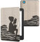 kwmobile Custodia eReader Compatibile con Kobo Aura Edition 2 Cover - eBook Reader Flip Case - nero/beige - Ragazza e Libri