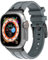 VeveXiao Bracelet robuste de luxe compatible avec Apple Watch Ultra Band 49mm 45mm 44mm 42mm, bracelet de rechange étanche en silicone pour iWatch Series 8 7 6 5 4 3 2 1 SE, Noir gris