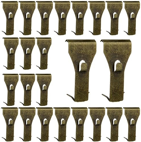 Ripeng 24 Stück Ziegelwand-Clips und Haken zum Aufhängen im Freien, ohne Bohren, Ziegelaufhänger passen auf 5,4 cm bis 6,5 cm Haken zum Aufhängen von Wanddekoration, Bildern, Weihnachtsdekorationen
