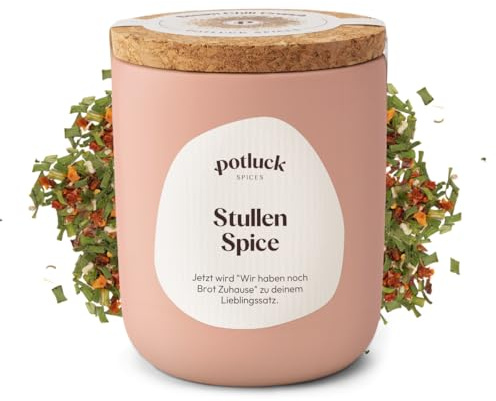 Potluck | Stullen Spice | Gewürzzubereitung im Keramiktopf | 60 g | Vegan, glutenfrei und mit natürlichen Inhaltsstoffen