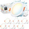 LVWIT LED Einbaustrahler 230V Dimmbar, 6W Deckenspots LED Spot Warmweiß 3000K Neutralweiß 4000K Kaltweiß 6500K, 68mm Lochmaß Einbauleuchten Deckenleuchte für Badezimmer, Küche, Wohnzimmer, 6er Set