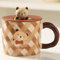 Arawat Tazza Con Coperchio 3D Orso - Tazza Regalo Carino Caffè in Ceramica 400 Ml - Regalo Di Compleanno Per Donne, Uomini, Ragazzi, Fidanzato