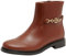 Tommy Hilfiger Donna Stivaletti Chain Low Bootie in Pelle, Marrone (Cognac Brown), 39
