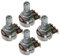 FLEOR A500K Mini Potentiometer Audio Taper Pots with Bayonet L15mm Short Split Shaft for Electric Bass Guitar Control Tone Volume Parts, Pack of 4PCS