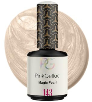 Pink Gellac UV Gel Nagellack - 143 Magic Pearl 15 ml - Shellac Nagellack Weiß - Gel Nail Polish - Gelnagellack für UV Lampe - UV Nagellack Made in Holland