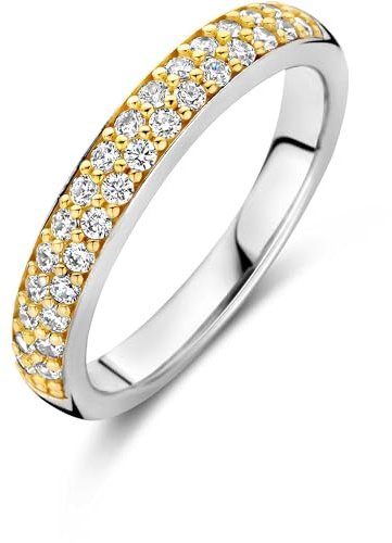 Ti Sento Milano Bague Alliance Femme Argent 925 - Zircon, Argent Sterling, Zircone