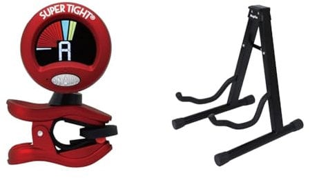 Snark ST2 Clip-On Chromatic ALL INSTRUMENT TUNER & KEPLIN Guitar Stand A Frame Foldable Universal Fits All Guitars Acoustic Electric Bass Stand A (Guitar Stand)
