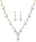 CERSLIMO Bridal Jewelry Set for Women Lady - Cluster Leaf Necklace with AAAAA Cubic Zirconia, Teardrop Earrings Dainty Jewellery Sets for Wedding Engagement Events Party Bridal Bridesmaid, Gold