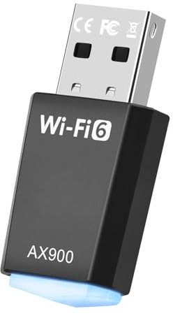 WiFi USB - AX900 Adaptador WiFi USB para PC Dual Band 2.4GHz/5GHz, USB WiFi para PC/Escritorio/Laptop, Receptor WiFi USB Compatible con Windows 11/10/8.1/8/7